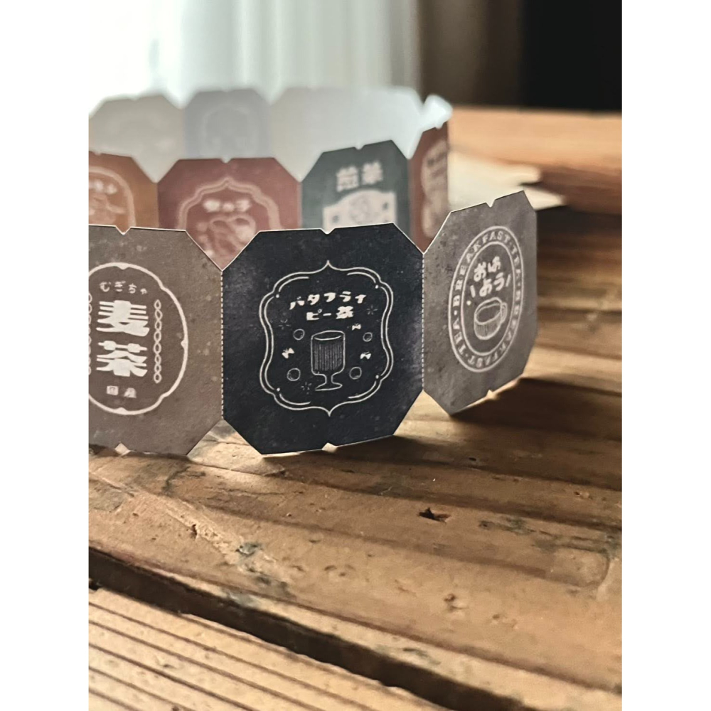 微瘋畫室 女子の午茶箋Ladies’ afternoon tea 3cm 茶標紙膠帶【立夏手帳生活】-細節圖3