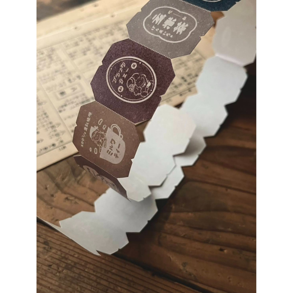 微瘋畫室 女子の午茶箋Ladies’ afternoon tea 3cm 茶標紙膠帶【立夏手帳生活】-細節圖5