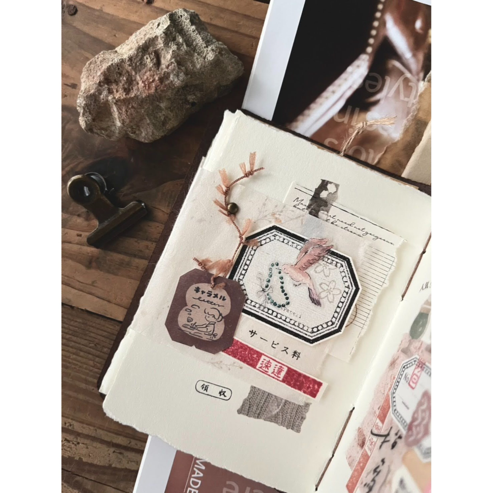 微瘋畫室 女子の午茶箋Ladies’ afternoon tea 3cm 茶標紙膠帶【立夏手帳生活】-細節圖7