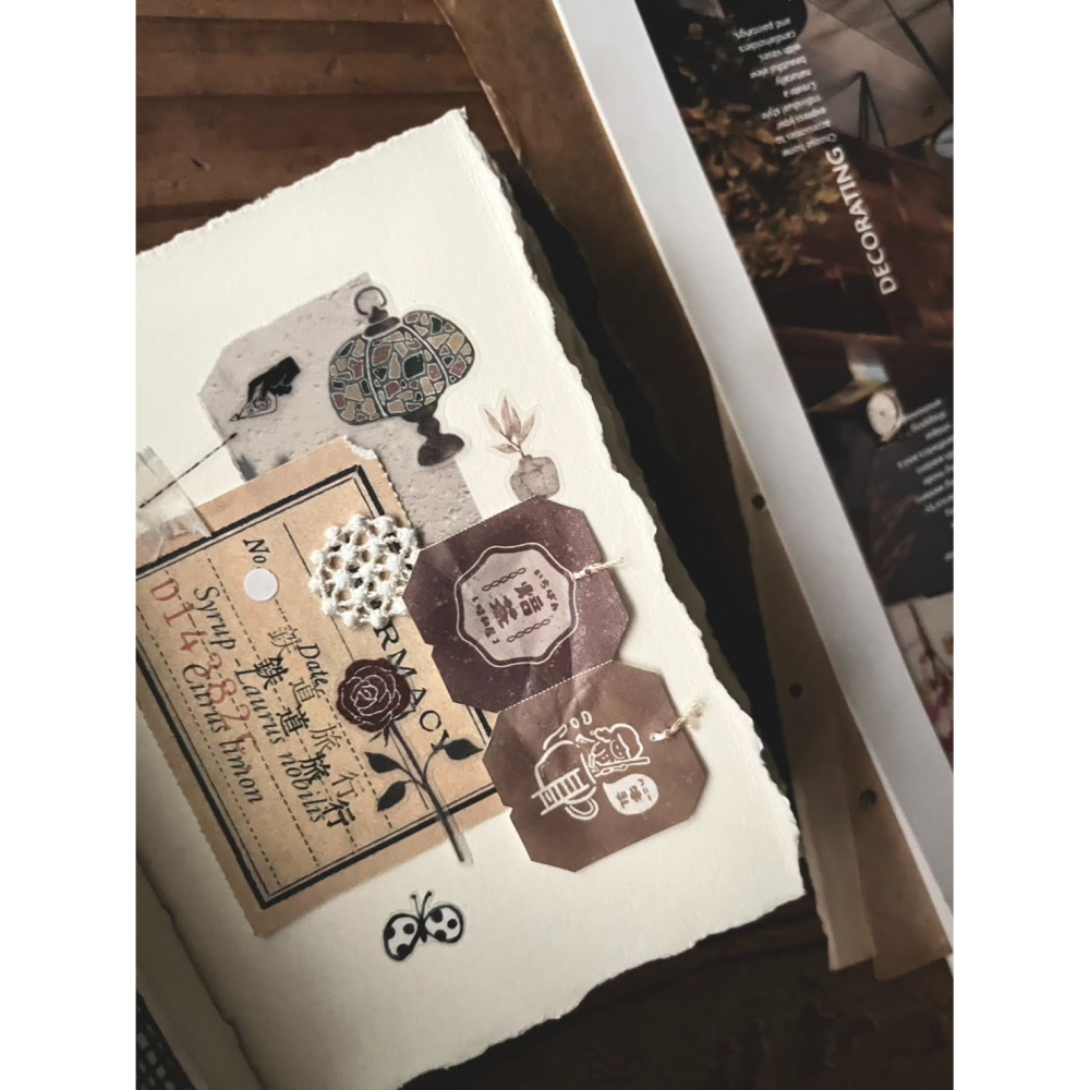 微瘋畫室 女子の午茶箋Ladies’ afternoon tea 3cm 茶標紙膠帶【立夏手帳生活】-細節圖9