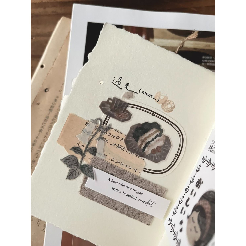 微瘋畫室 喫茶店Kissaten 5cm 霧面PET膠帶【立夏手帳生活】-細節圖7