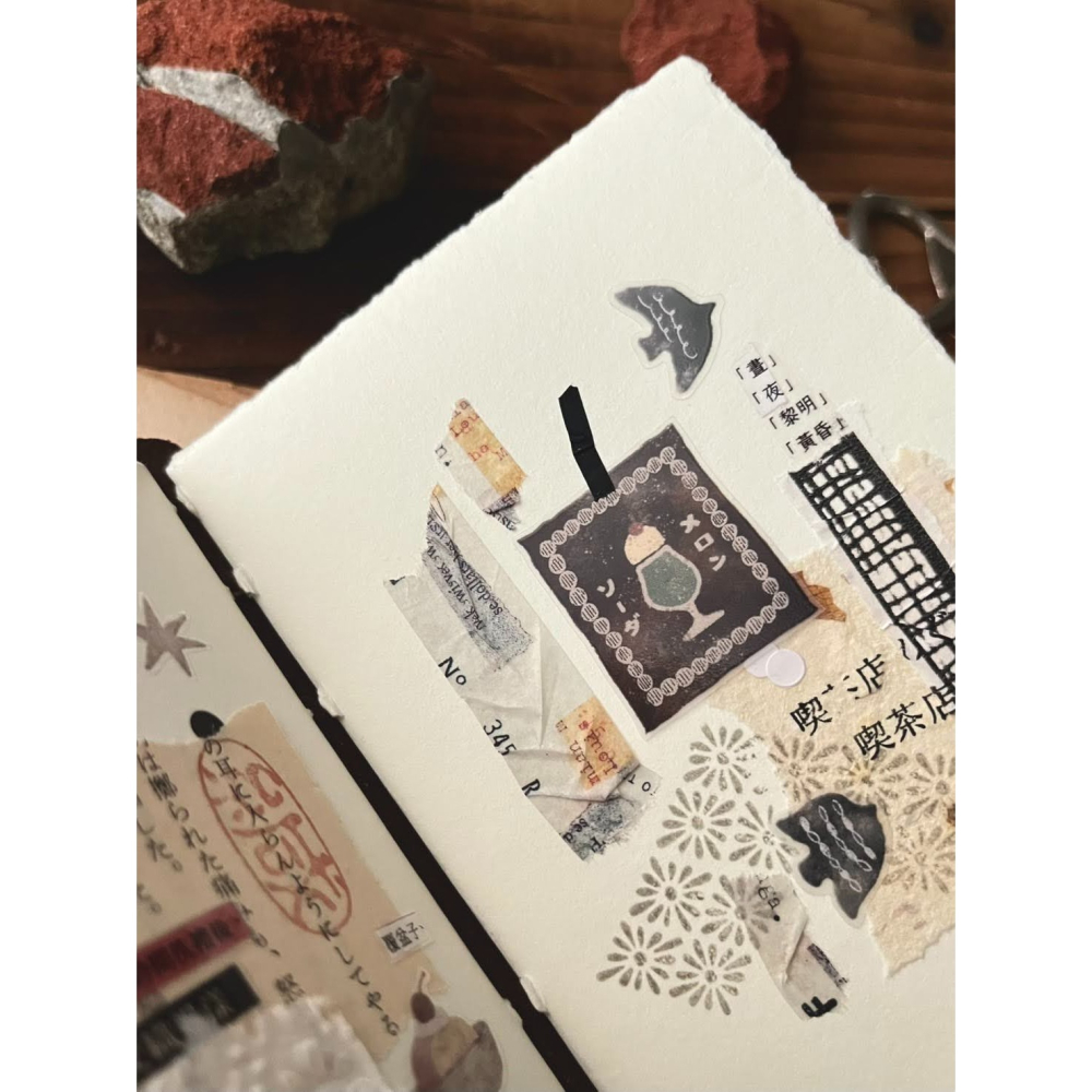 微瘋畫室 喫茶店Kissaten 5cm 霧面PET膠帶【立夏手帳生活】-細節圖8