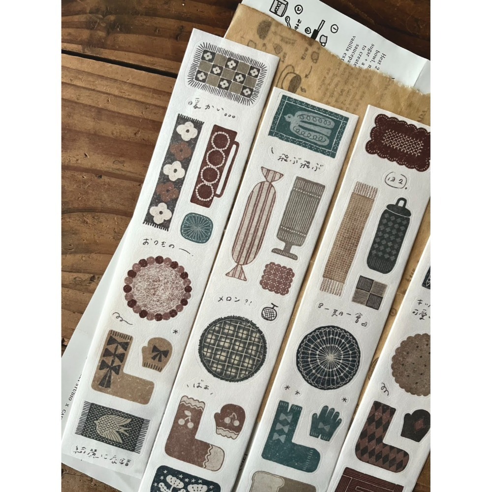 『紙膠帶分裝』微瘋畫室 映画館/喫茶店/女子の午茶箋/音楽堂/織物/幻花之森/花窓/老奶奶の拼布/香氣製票所-規格圖11