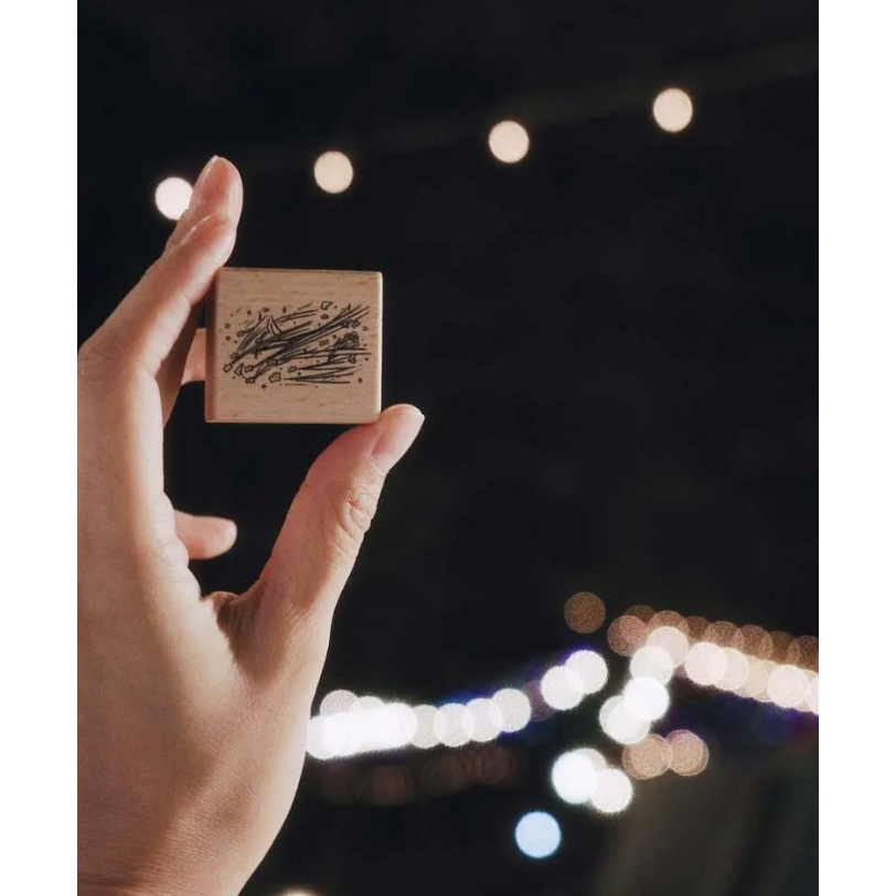 【新2款】山泥泥yamadoro『女孩/流星』木頭印章【立夏手帳生活】-細節圖5