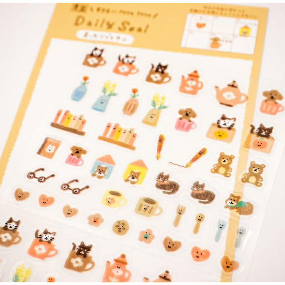 【新6款】古川紙工 每日小貼紙 透明貼紙組 手帳日記拼貼裝飾 日本製【立夏手帳生活】-規格圖6