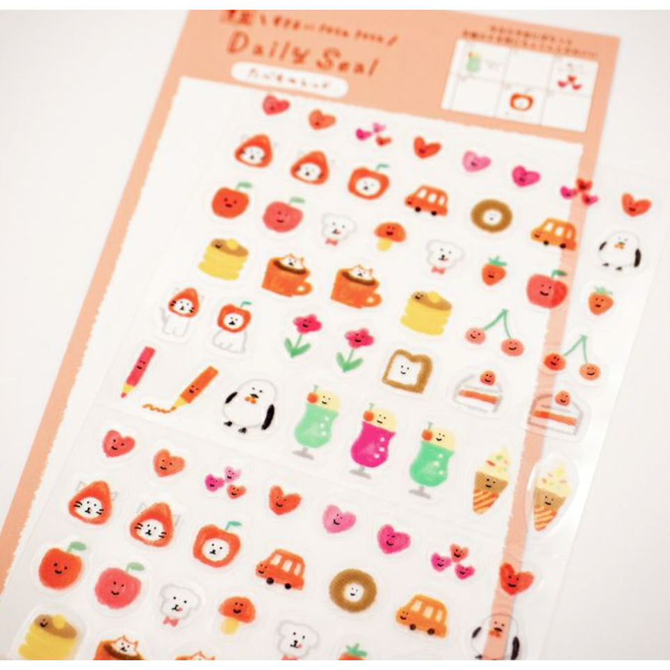 【新6款】古川紙工 每日小貼紙 透明貼紙組 手帳日記拼貼裝飾 日本製【立夏手帳生活】-規格圖6