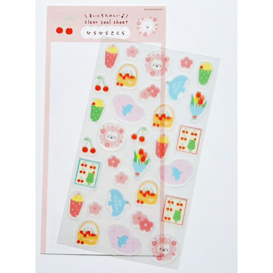 【2025春天款】古川紙工 每日小貼紙 透明貼紙組 手帳日記拼貼裝飾 日本製【立夏手帳生活】-細節圖2