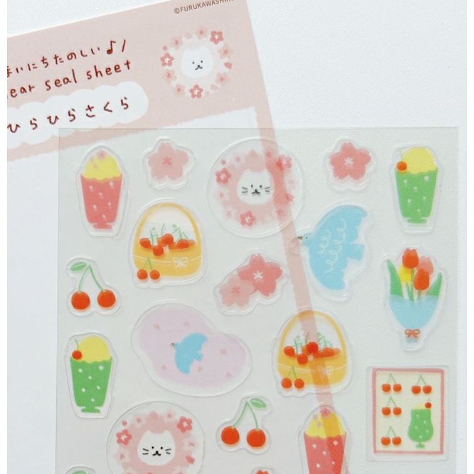 【2025春天款】古川紙工 每日小貼紙 透明貼紙組 手帳日記拼貼裝飾 日本製【立夏手帳生活】-細節圖3