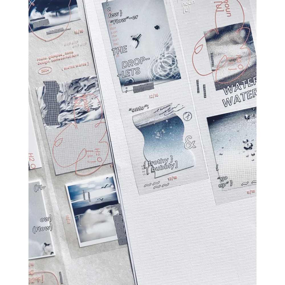 羊君 WATER WATER 4cm水的攝影亮面PET膠帶【立夏手帳生活】-細節圖3