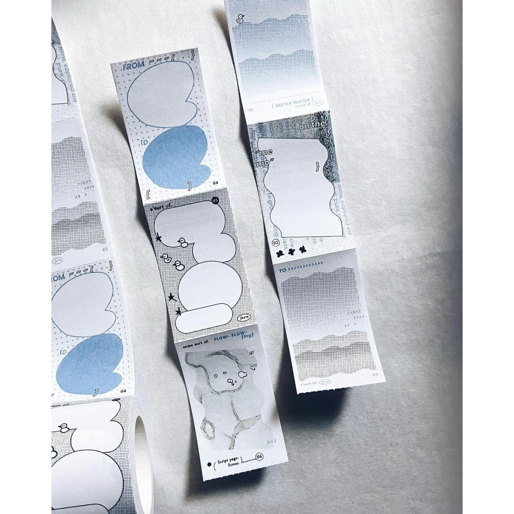 羊君 浮游 Flowing Thoughts 留言便條貼紙卷【立夏手帳生活】-細節圖4