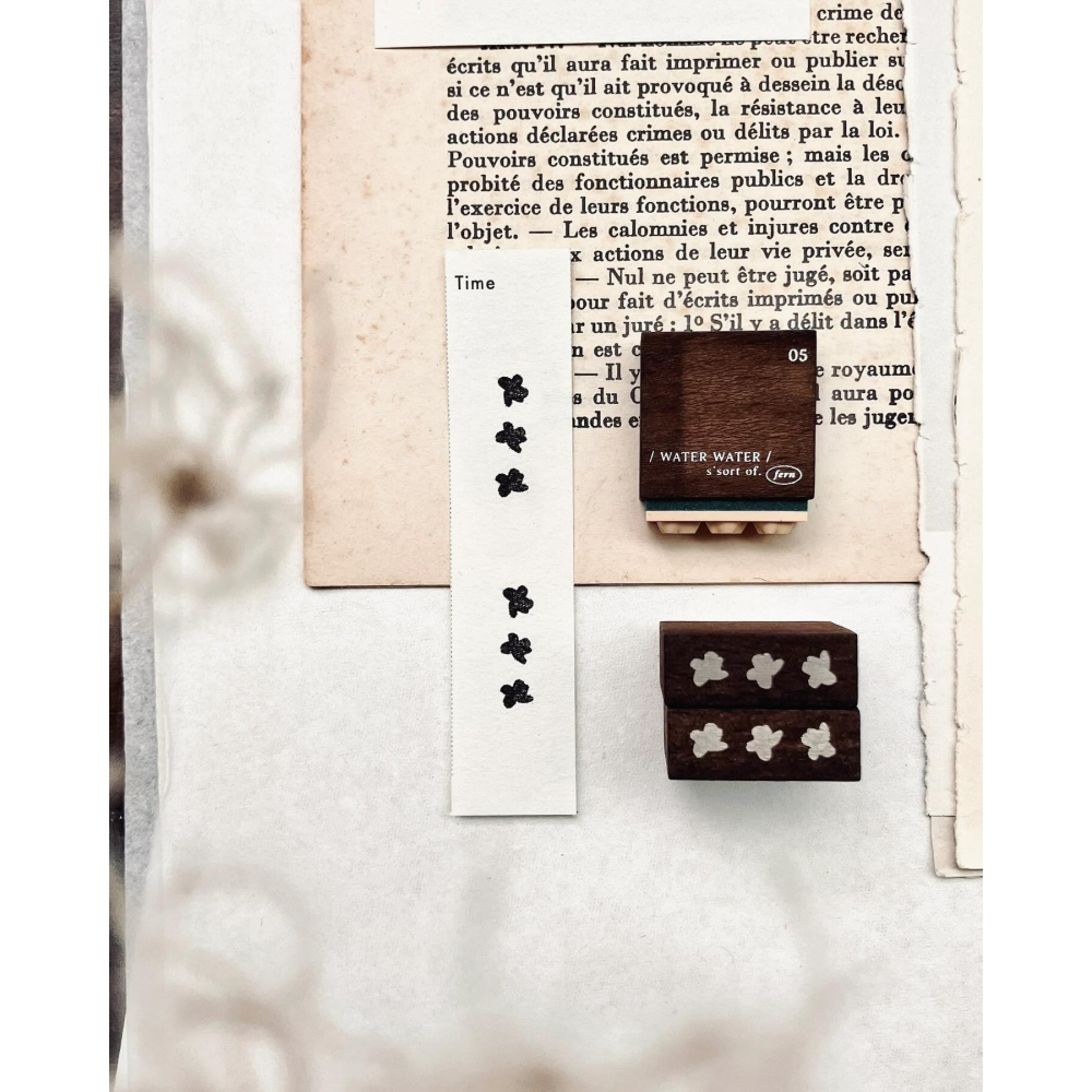 【7款】羊君 Bubble Flowers 水與泡泡 復古櫸木印章【立夏手帳生活】-細節圖7