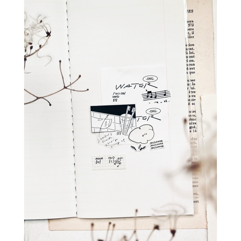 【7款】羊君 Bubble Flowers 水與泡泡 復古櫸木印章【立夏手帳生活】-細節圖9