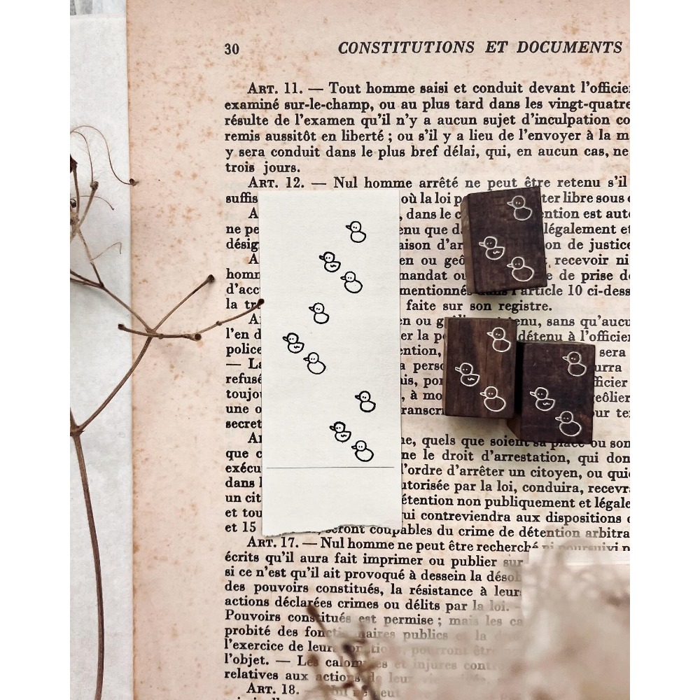 【7款】羊君 Bubble Flowers 水與泡泡 復古櫸木印章【立夏手帳生活】-規格圖9