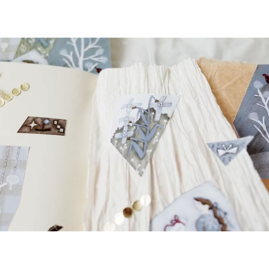 何包蛋 下雪的日子 割型貼紙 2張組 misshoegg【立夏手帳生活】-細節圖4