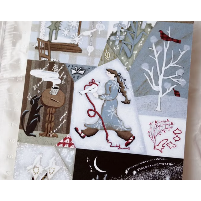 何包蛋 下雪的日子 割型貼紙 2張組 misshoegg【立夏手帳生活】-細節圖5