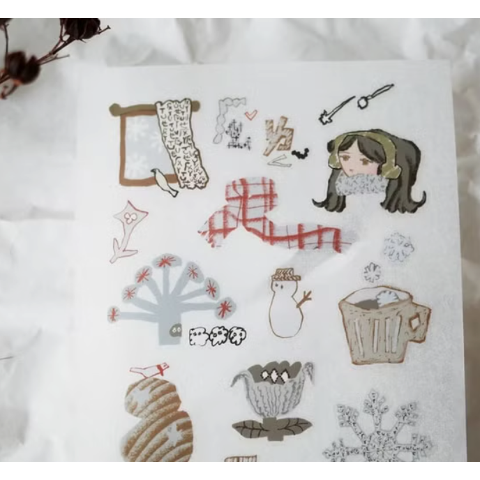 何包蛋 淺藍色的日子 轉印貼紙 2張組 misshoegg【立夏手帳生活】-細節圖3