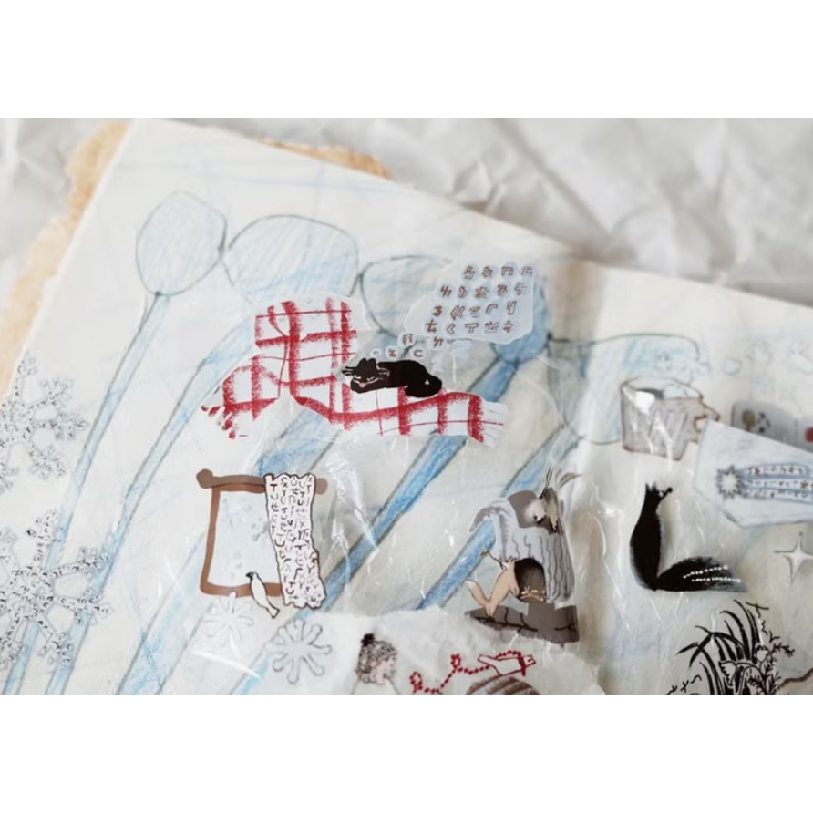 何包蛋 淺藍色的日子 4cm亮面PET膠帶 misshoegg【立夏手帳生活】-細節圖4