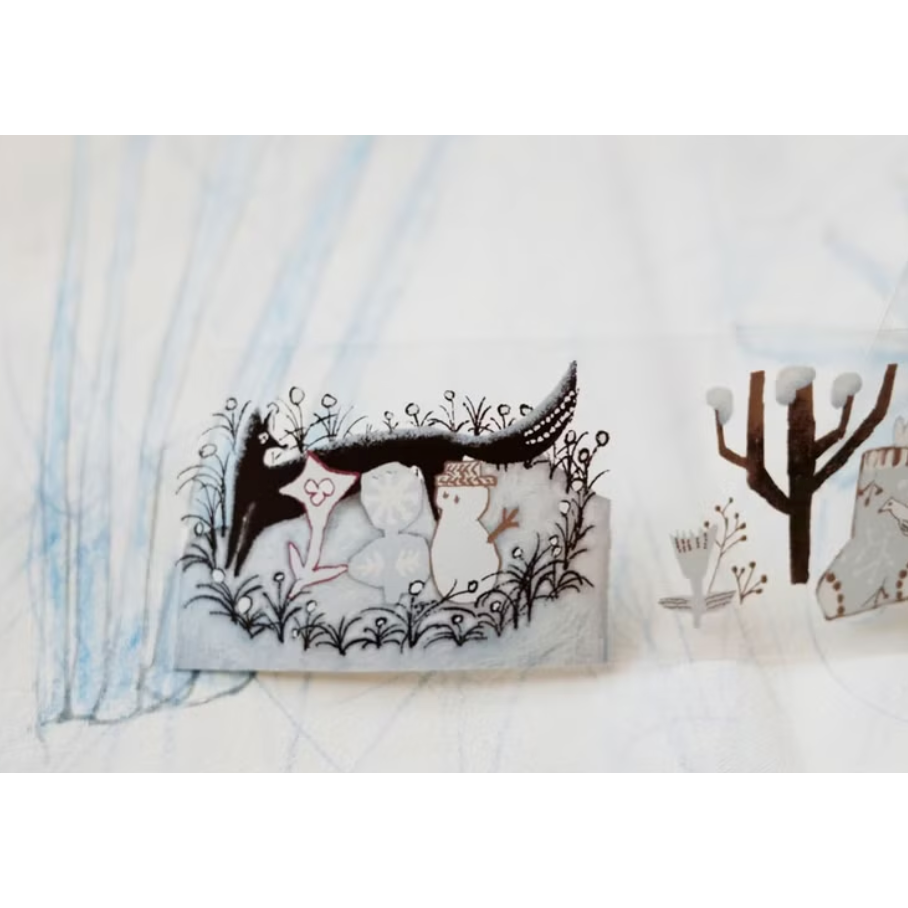 何包蛋 淺藍色的日子 4cm亮面PET膠帶 misshoegg【立夏手帳生活】-細節圖7