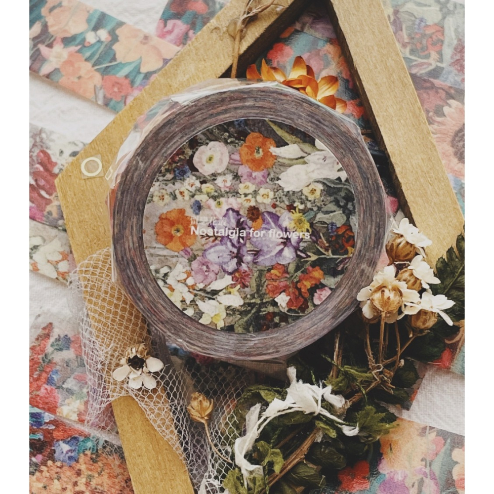 莫非是芝麻球「留戀花叢/Movie Night」2cm和紙膠帶【立夏手帳生活】-細節圖2