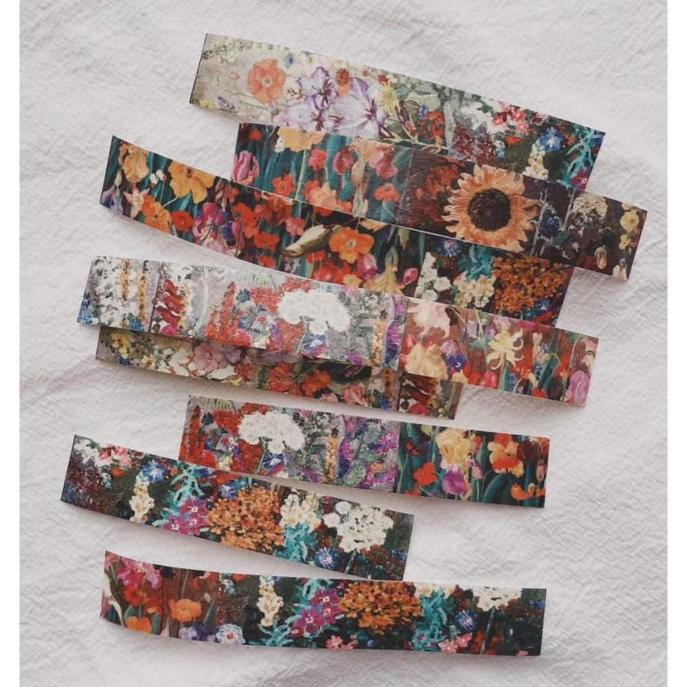 莫非是芝麻球「留戀花叢/Movie Night」2cm和紙膠帶【立夏手帳生活】-細節圖3