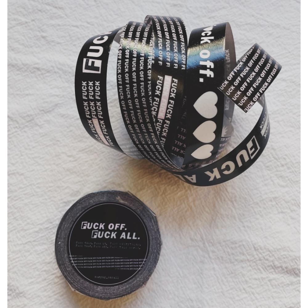 莫非是芝麻球 厭世愛物語系列「愛的小禮盒/厭世小禮盒」紙膠帶+印章+貼紙小禮盒【立夏手帳生活】-細節圖7