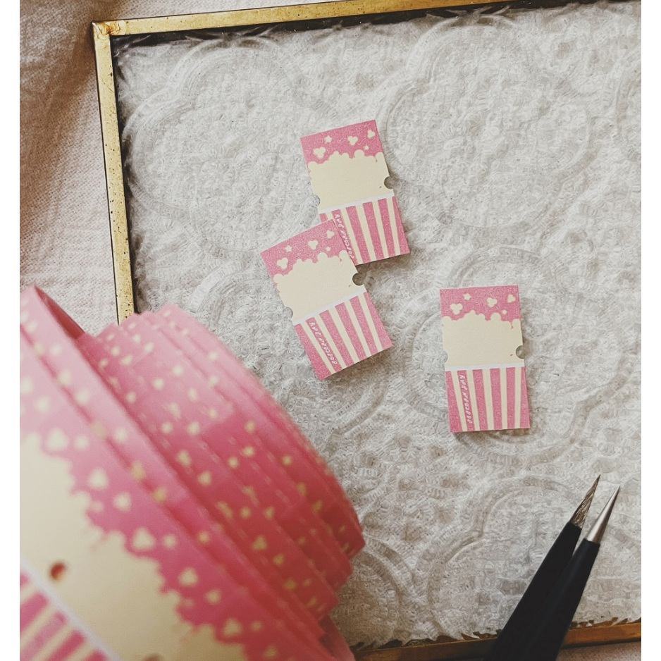 莫非是芝麻球「讓我們一起來向星星許願/甜心爆米花/我們是收藏家！」標籤貼紙卷【立夏手帳生活】-細節圖6