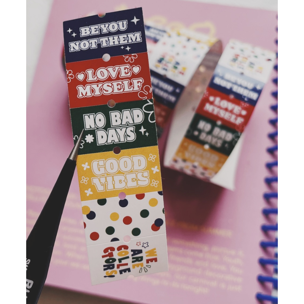 莫非是芝麻球「讓我們一起來向星星許願/甜心爆米花/我們是收藏家！」標籤貼紙卷【立夏手帳生活】-細節圖8