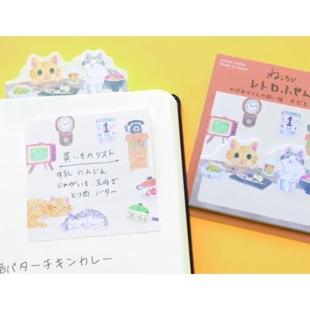【新4款】NB社 軋型造型付籤 放鬆貓咪系列 日本製【立夏手帳生活】-細節圖2