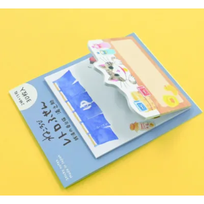 【新4款】NB社 軋型造型付籤 放鬆貓咪系列 日本製【立夏手帳生活】-細節圖3