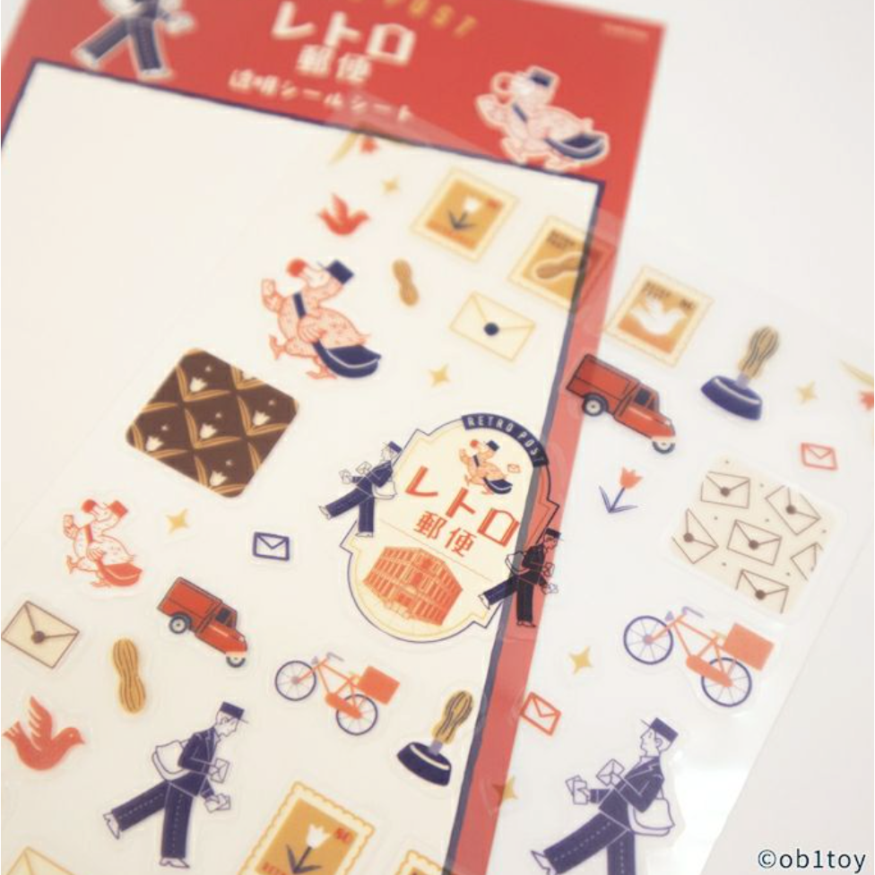 【共4款】古川紙工 ob1toy合作款 透明貼紙組 ｵﾋﾞﾜﾝ 手帳日記拼貼裝飾 日本製【立夏手帳生活】-細節圖5