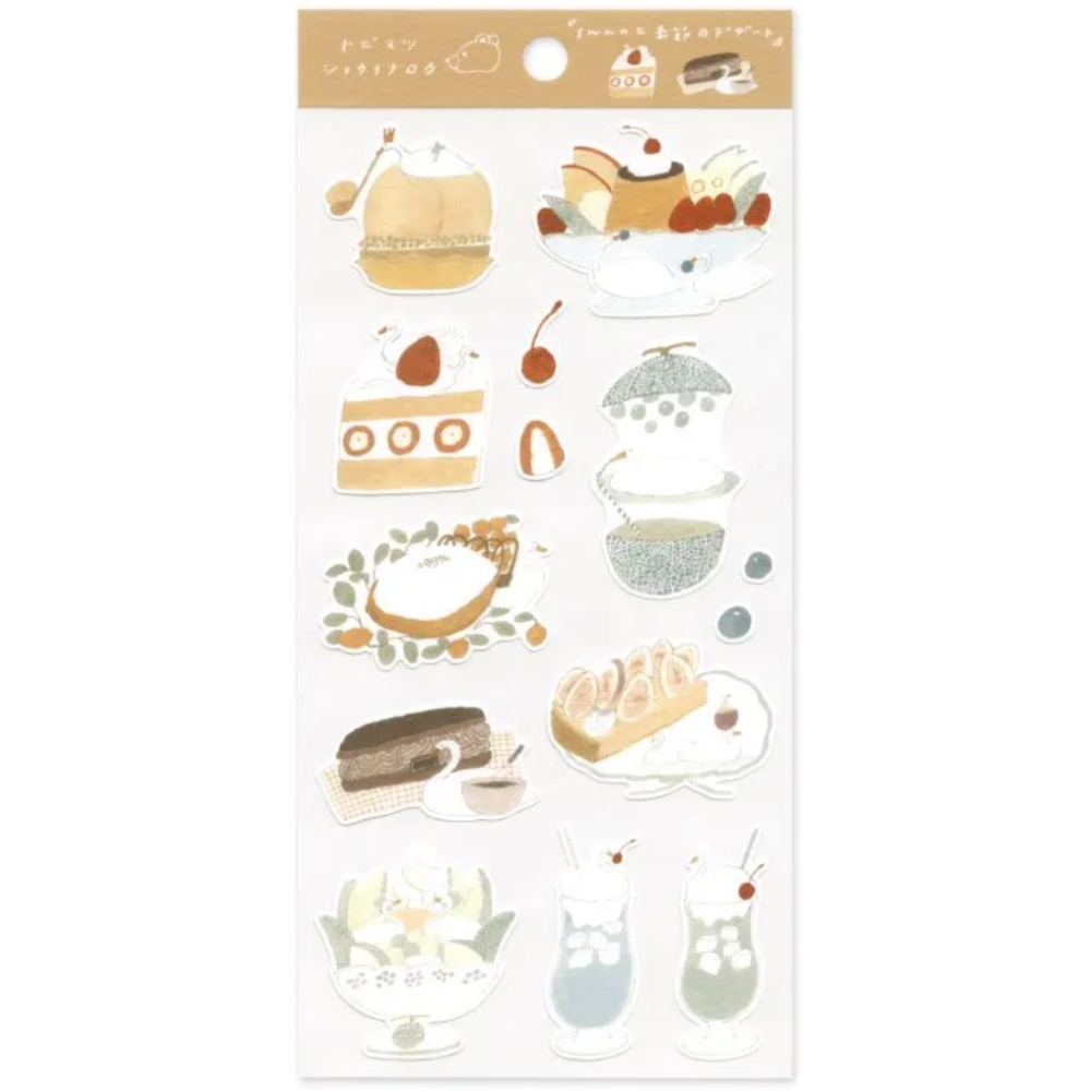 【共4款】トビマツショウイチロウ 棉紙貼紙組 tobimatsu shoichiro手帳日記拼貼裝飾【立夏手帳生活】-規格圖4