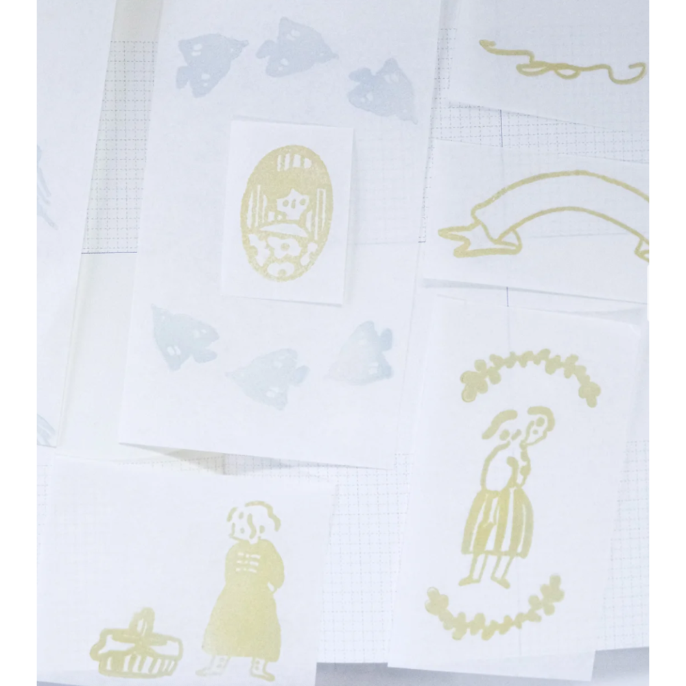 dodolulu 水晶印章「美好生活」可愛女孩 手帳素材 【立夏手帳生活】-細節圖5