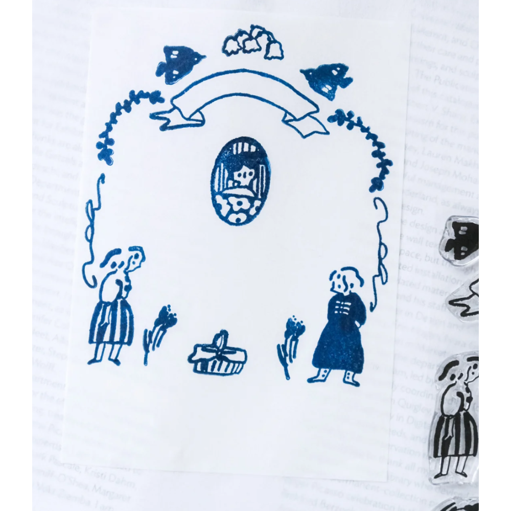 dodolulu 水晶印章「美好生活」可愛女孩 手帳素材 【立夏手帳生活】-細節圖7