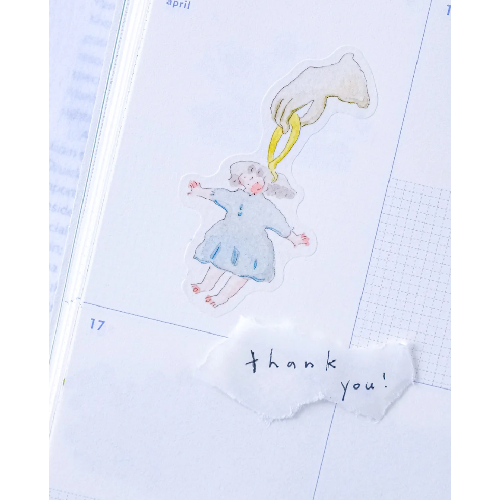 dodolulu 火柴盒手帳貼紙09「慵懶的一天」女孩貼紙 手帳素材 紙貼紙【立夏手帳生活】-細節圖10