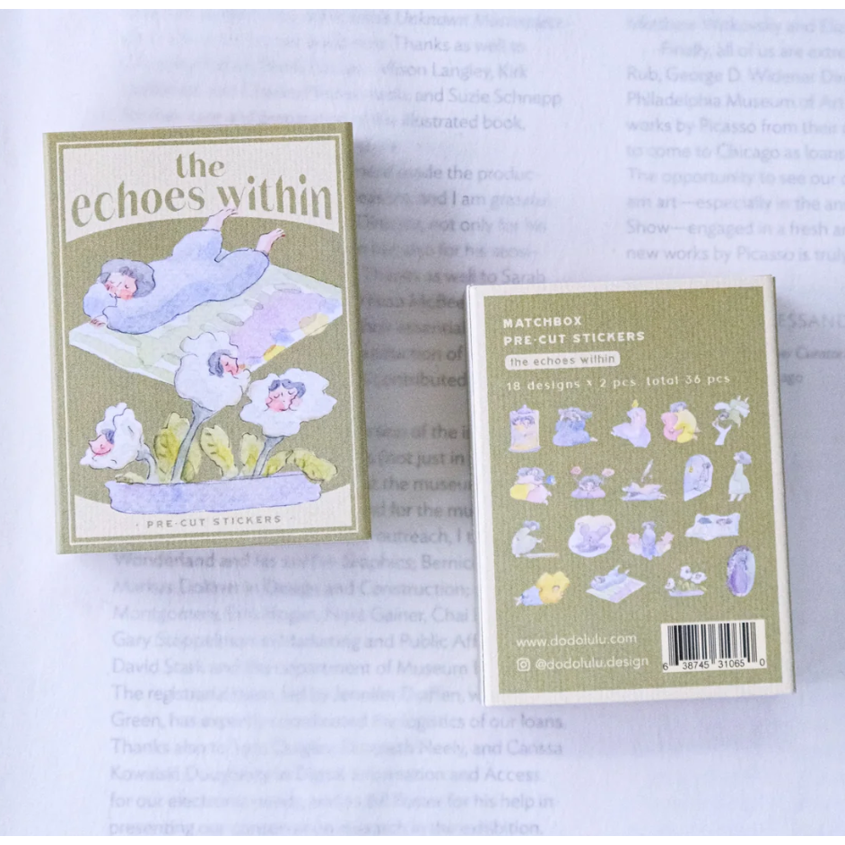 dodolulu 火柴盒手帳貼紙10「內心深處」女孩貼紙 手帳素材 紙貼紙【立夏手帳生活】-細節圖5