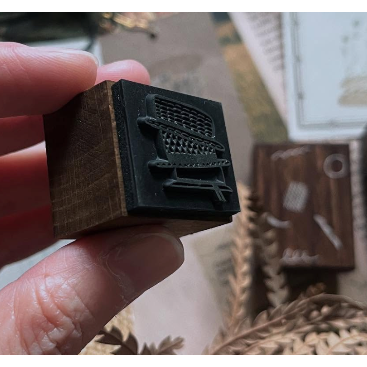 【2種組合】森酪梨Avocado mori「貓咪麵包/草帽野花」深木印章組【立夏手帳生活】-細節圖7