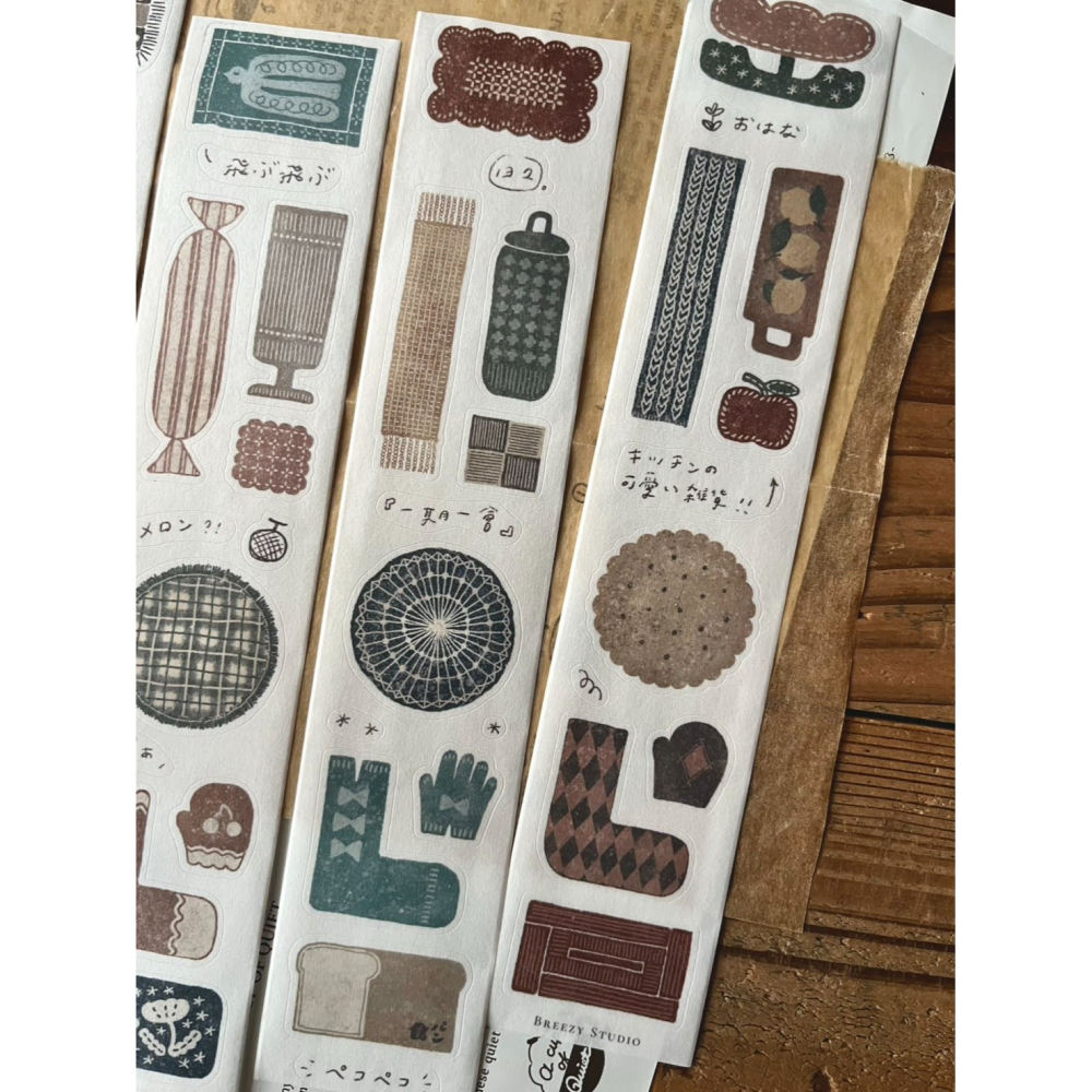 微瘋畫室 織物Fabric 5cm 切形和紙膠帶【立夏手帳生活】-細節圖2