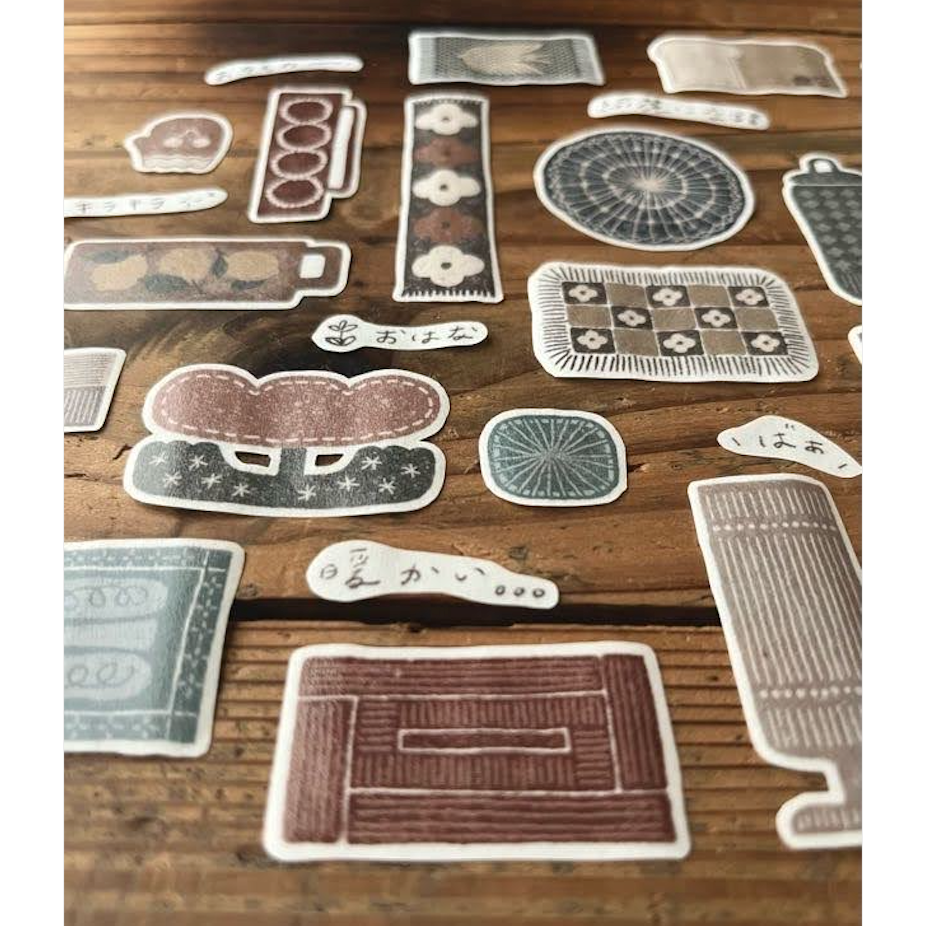 微瘋畫室 織物Fabric 5cm 切形和紙膠帶【立夏手帳生活】-細節圖8