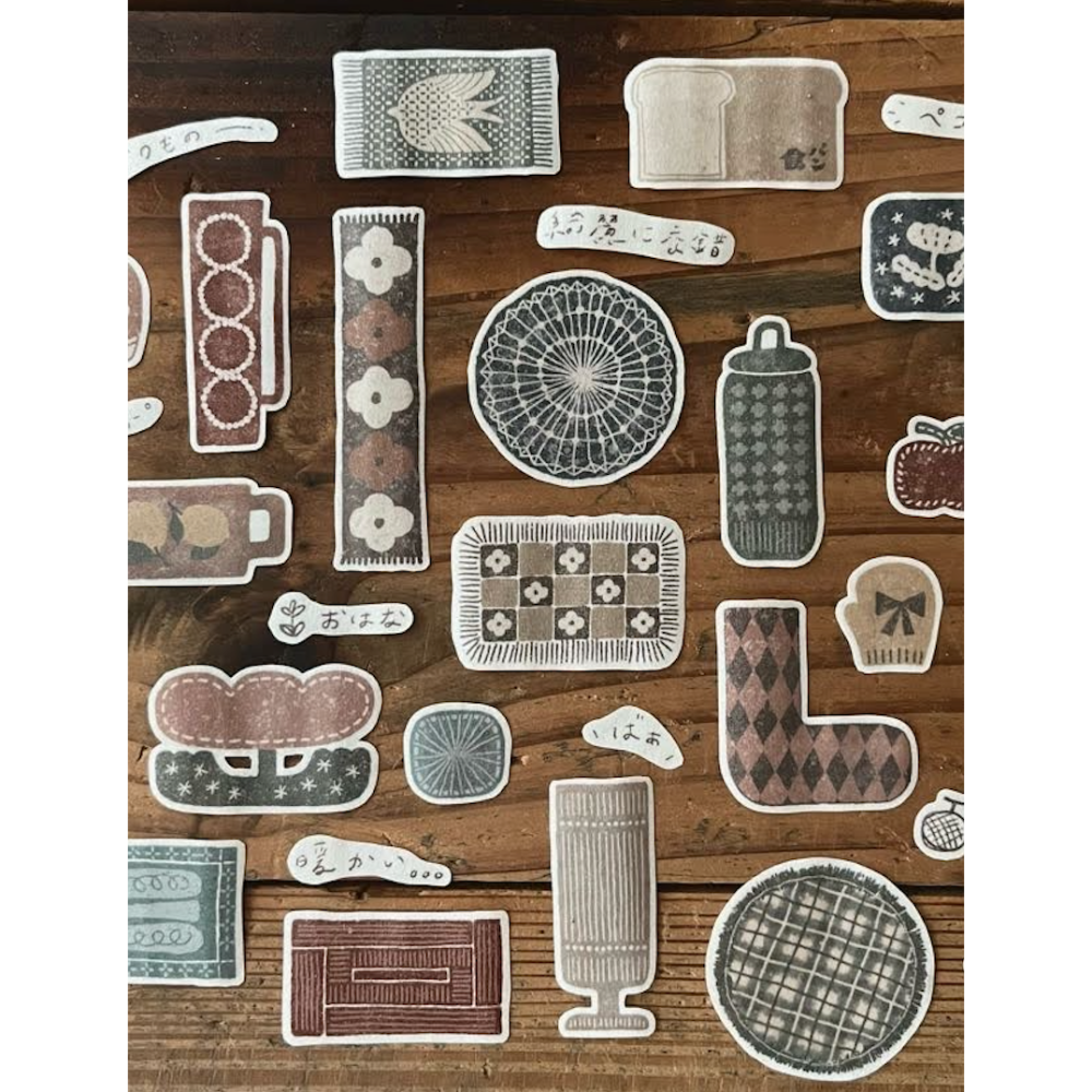 微瘋畫室 織物Fabric 5cm 切形和紙膠帶【立夏手帳生活】-細節圖10