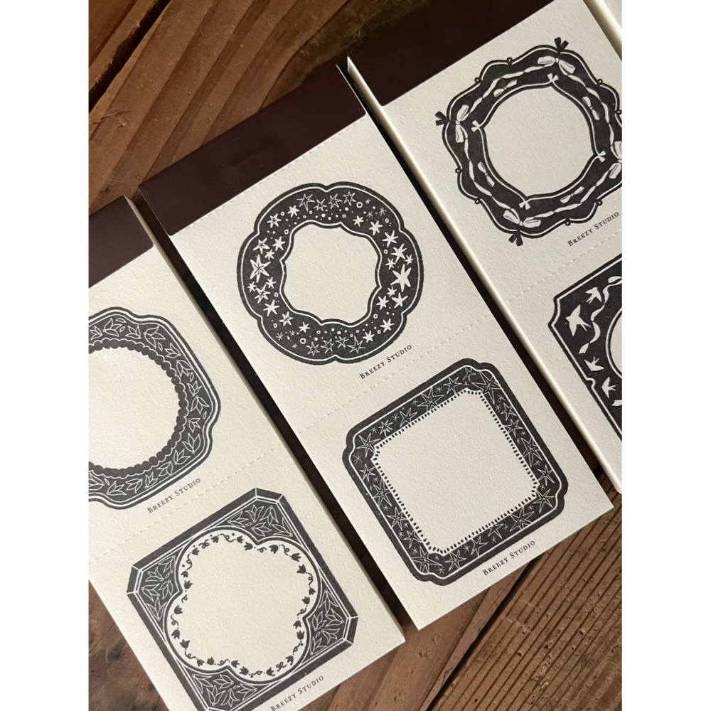 【2款】微瘋畫室「緞札Ribbon/千鳥Bird」便箋本【立夏手帳生活】-細節圖3