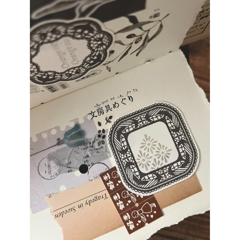 【2款】微瘋畫室「緞札Ribbon/千鳥Bird」便箋本【立夏手帳生活】-細節圖6