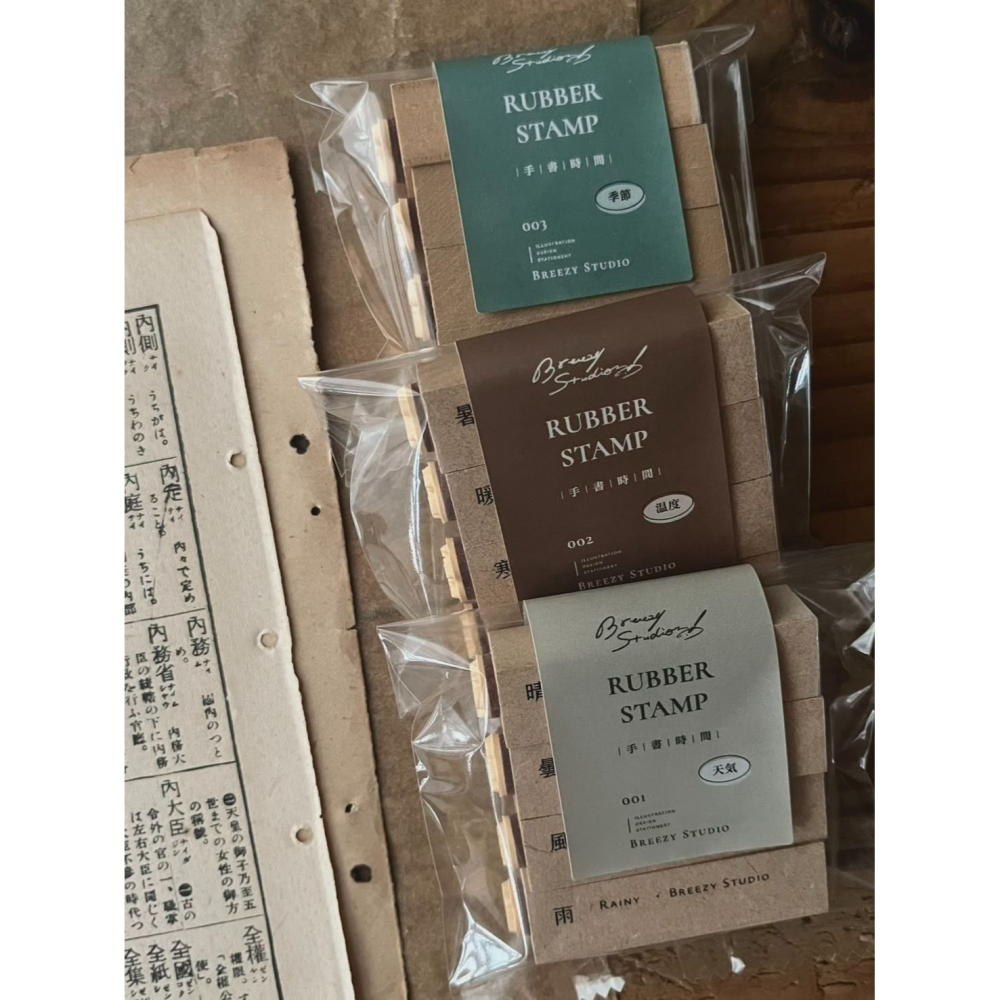【共3款】微瘋畫室 手書時間印章組「天氣/溫度/季節」【立夏手帳生活】-細節圖8