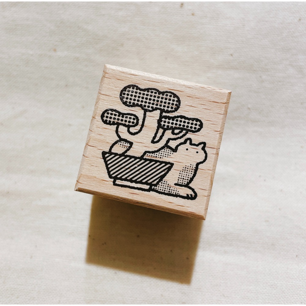 【新追加2款】繭花cocoon poppy 櫸木印章【立夏手帳生活】-細節圖2