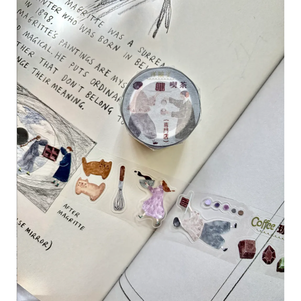 【改版5m割型】Pion mini girl_菓 3.5cm割型亮面PET膠帶【立夏手帳生活】-細節圖7