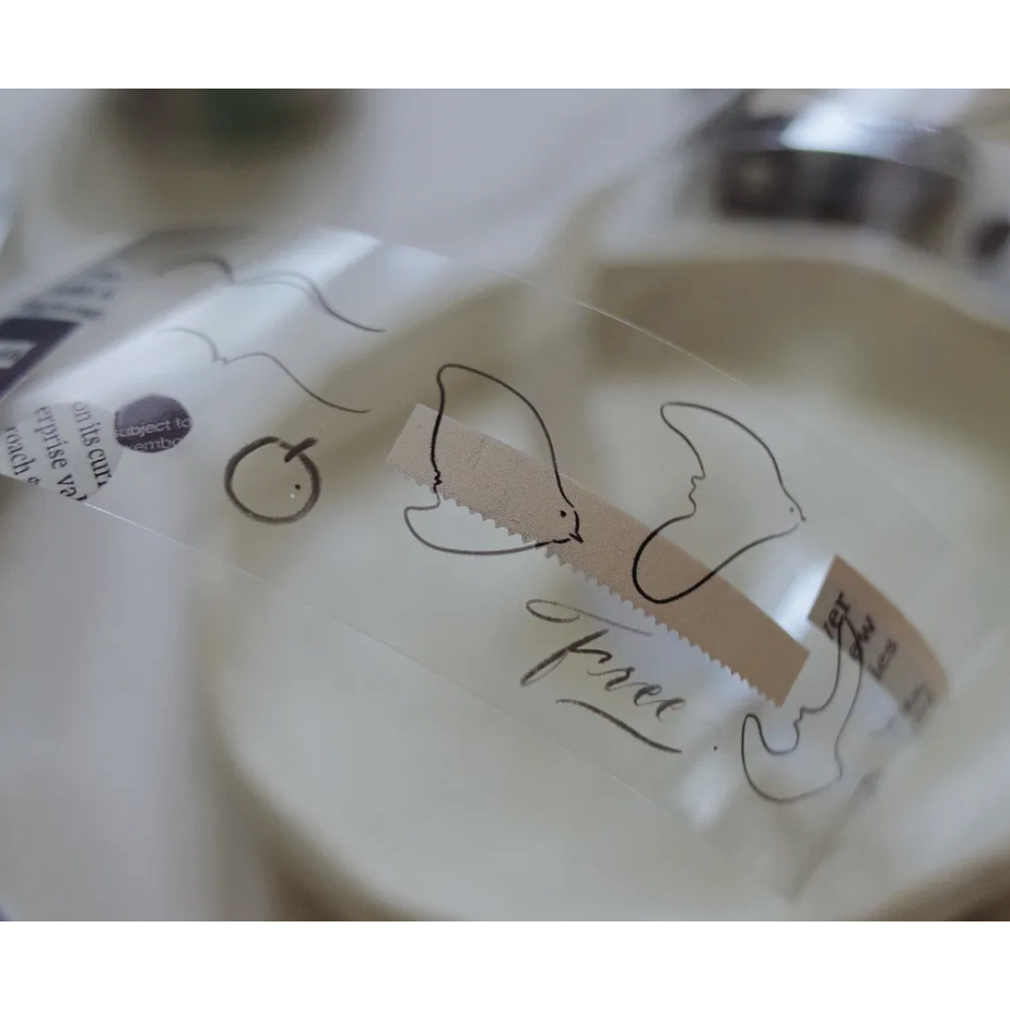 茄子先生 回家的鳥 Home coming 3cm亮面PET膠帶 【立夏手帳生活】-細節圖2