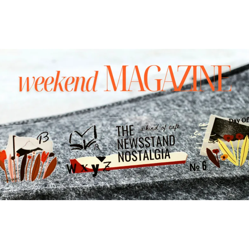 什物a kind of cafe 假期雜誌Weekend Magazine 3.5cm亮面PET膠帶【立夏手帳生活】-細節圖3