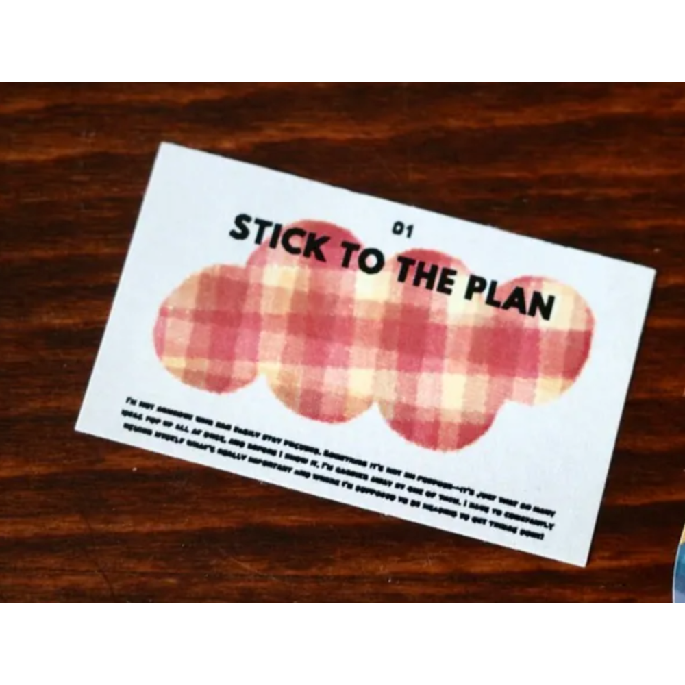 〔共2款〕什物a kind of cafe「快樂自由格/計畫小幫手」留言便條貼紙膠帶【立夏手帳生活】-細節圖5