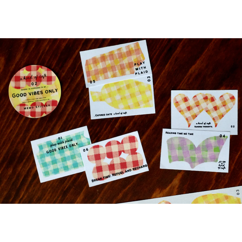 〔共2款〕什物a kind of cafe「快樂自由格/計畫小幫手」留言便條貼紙膠帶【立夏手帳生活】-規格圖9