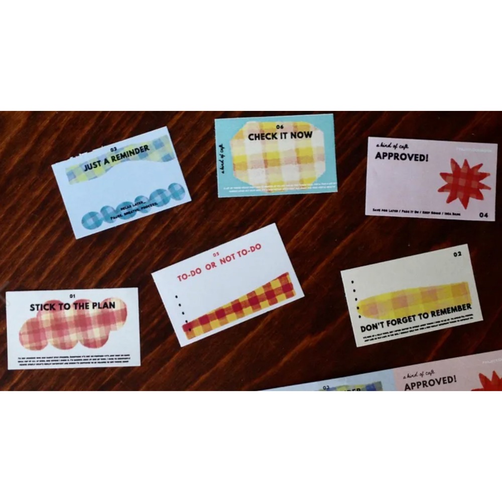 〔共2款〕什物a kind of cafe「快樂自由格/計畫小幫手」留言便條貼紙膠帶【立夏手帳生活】-規格圖9