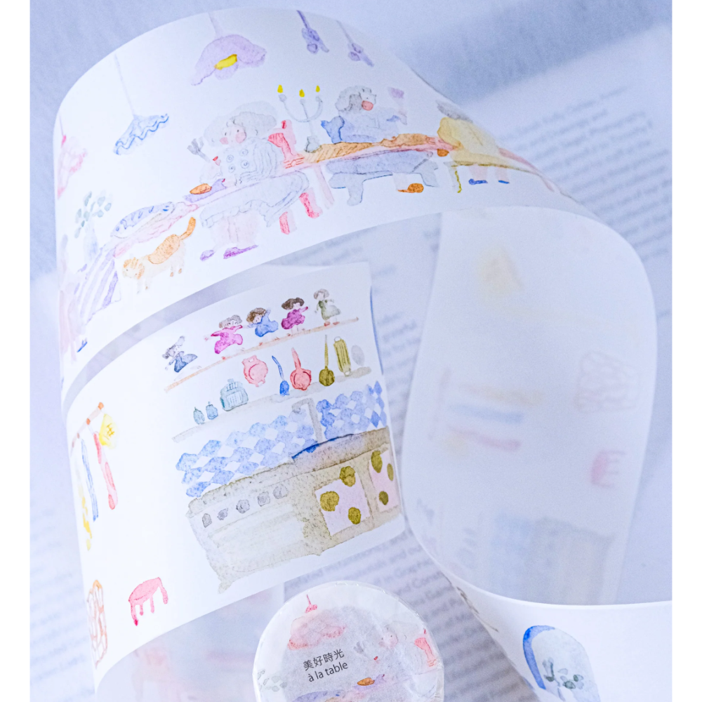 【雙材質】dodolulu『美好時光』7cm霧面PET膠帶/和紙膠帶【立夏手帳生活】-細節圖2